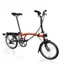 Brompton C Line Explore Mid Bar 6 speed with Rack in Flame  Lacquer